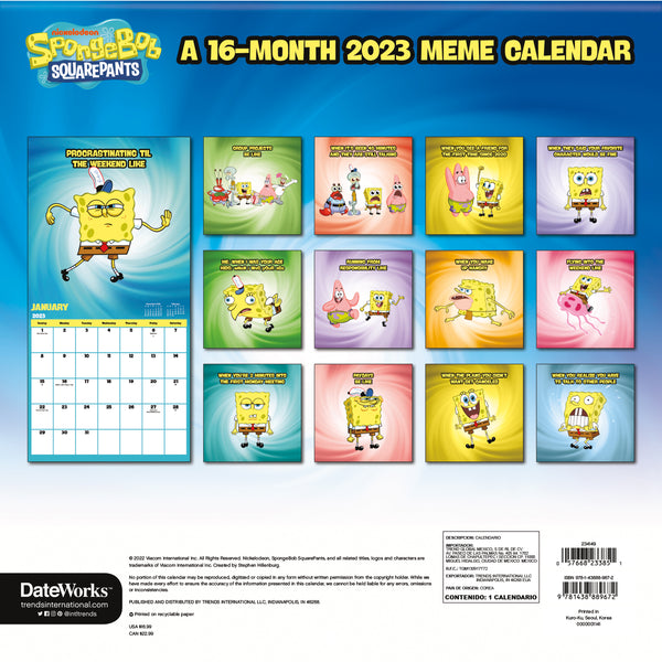 Trends International 2024 Nickelodeon SpongeBob SquarePants, 47 OFF