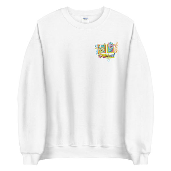 White crew neck outlet hoodie