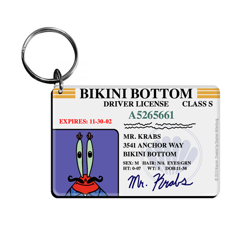 SpongeBob Bikini Bottom Drivers License Keychain Bundle