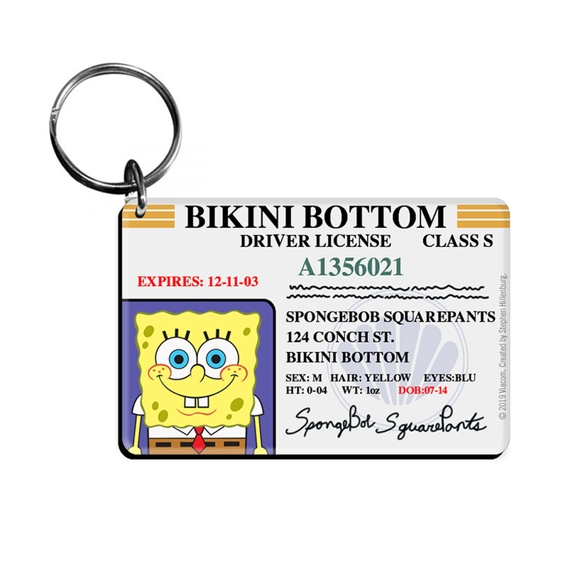 SpongeBob Bikini Bottom Drivers License Keychain Bundle