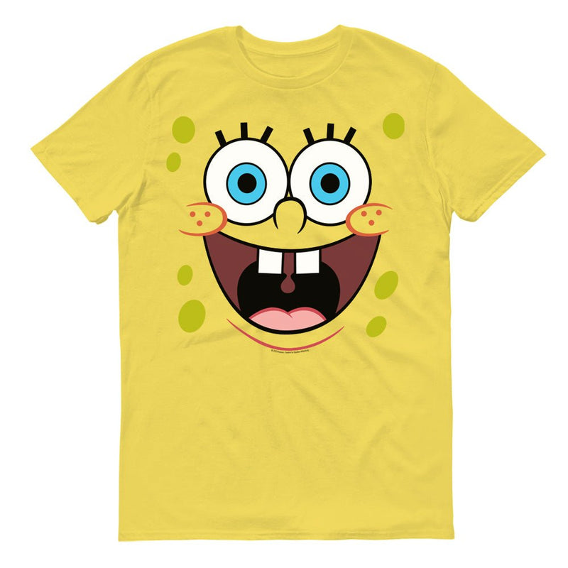 SpongeBob SquarePants Yellow Big Face Short Sleeve T-Shirt