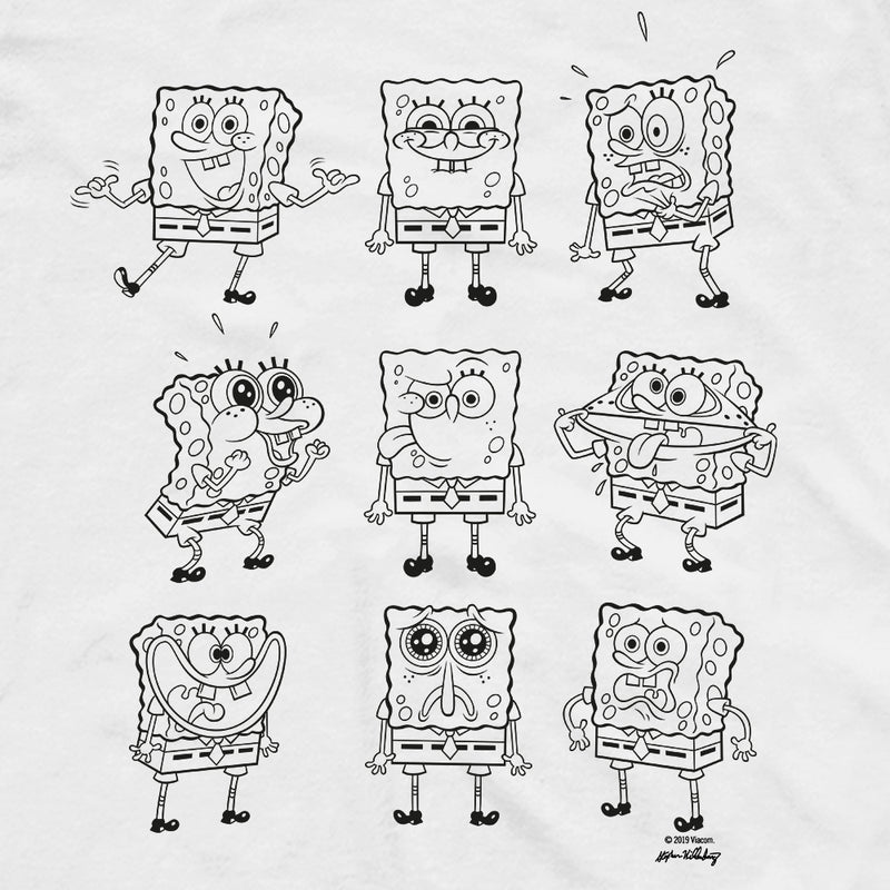 SpongeBob Squarepants Jersey Short - White/Black